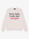 Thesupermade Street Contrast Design Letter Print Round Neck Sweatshirt 