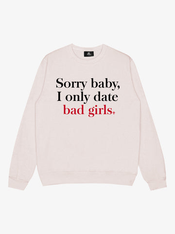 Thesupermade Street Contrast Design Letter Print Round Neck Sweatshirt 