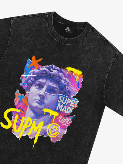David Sculpture Vibrant Graffiti Art T-Shirt 