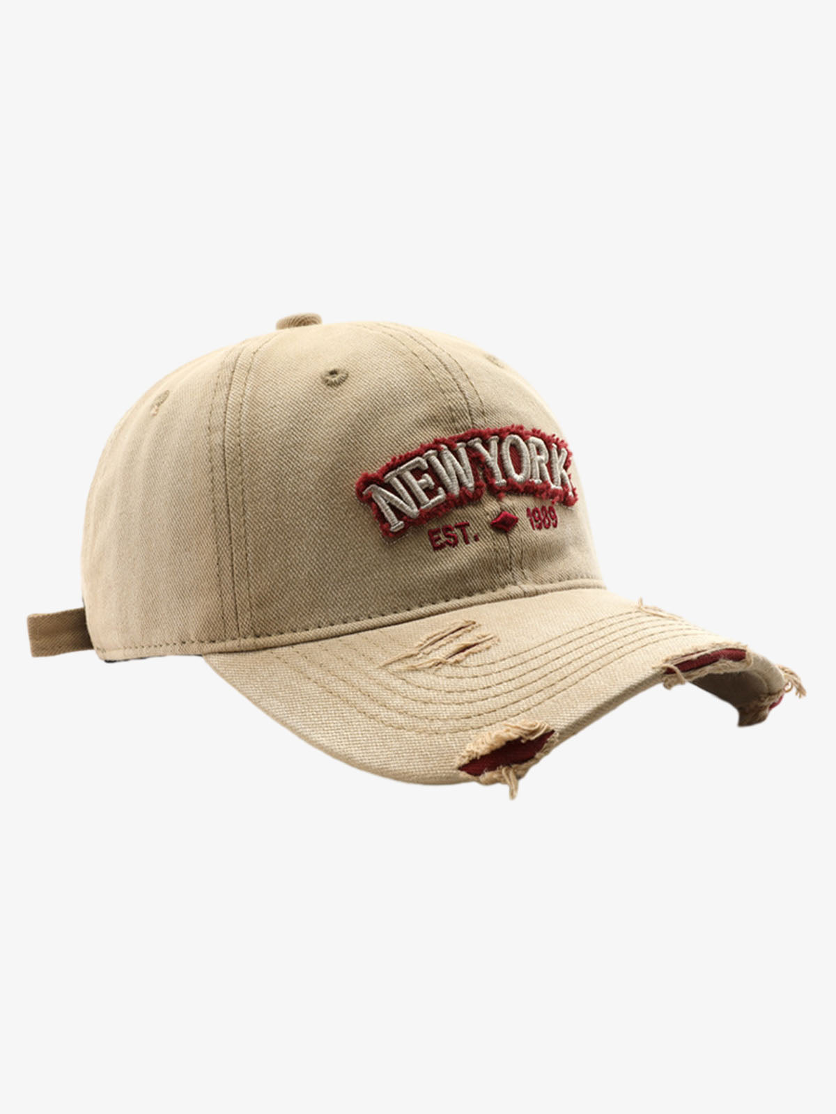 Vintage Washed Distressed Letter Embroidery Baseball Cap 