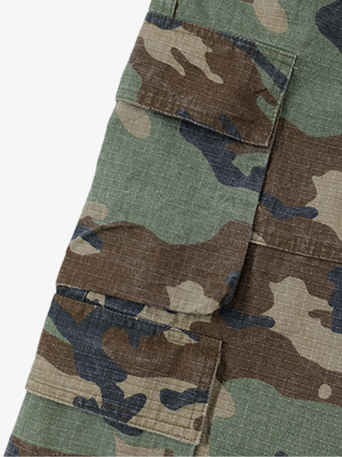 Ripstop Camouflage Cargo Shorts – 100% Cotton Lightweight Military Utility Shorts