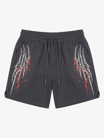 Y2K Thorn Graphic Drawstring Shorts