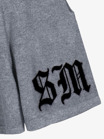 Gothic Chenille Oversized Street Shorts 