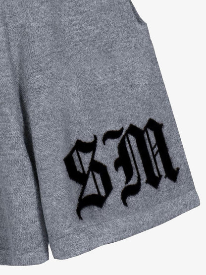 Gothic Chenille Oversized Street Shorts 