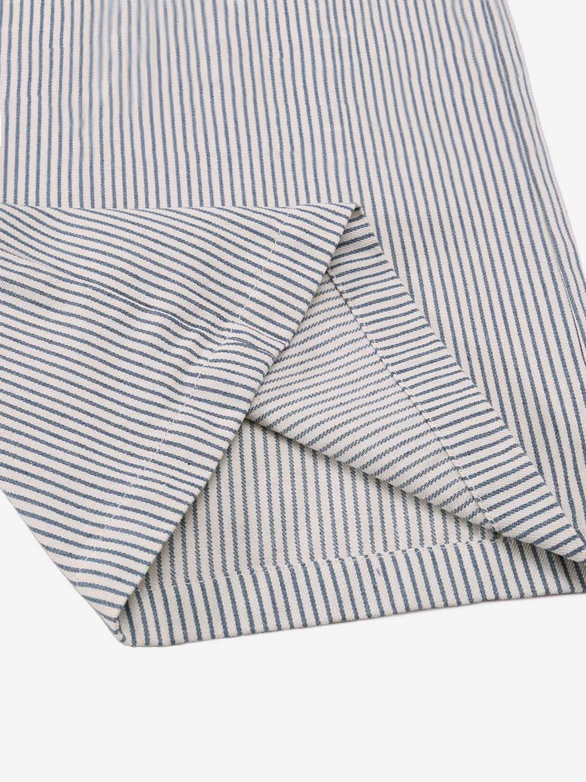 Pleated Pinstripe Wide-Leg Shorts