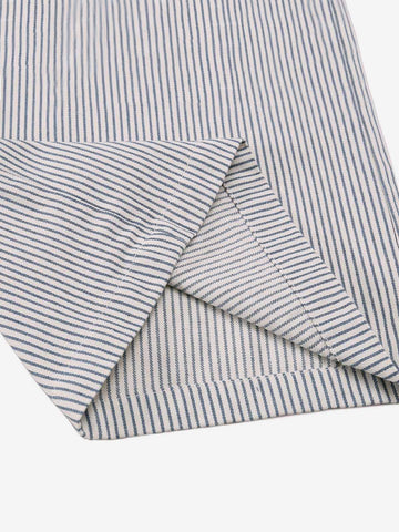 Pleated Pinstripe Wide-Leg Shorts