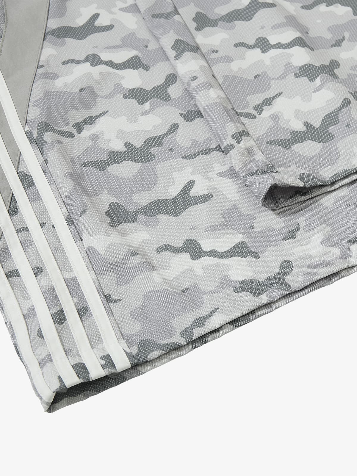 Double Waistband Elastic Waist Camo Side Panel Wide Leg Pants 