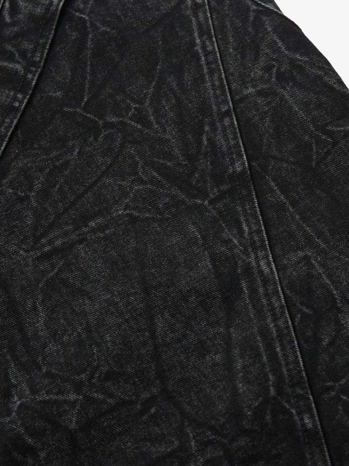 High Street Functional Structured Design Tie-Dye Baggy Jeans 