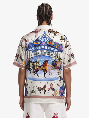 Carousel Park Satin Cuban Shirt