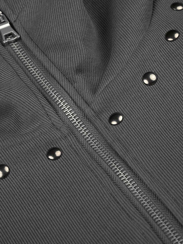 Rivet Character Graphic Zip Hoodie