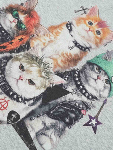 Punk Cats Graphic T-Shirt 