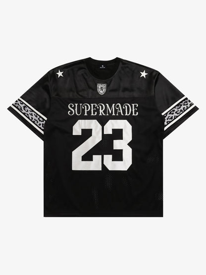 Leopard Patchwork Mesh Jersey Tee