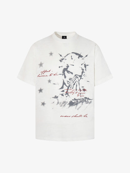 Abstract Portrait Star Graphic T-Shirt 