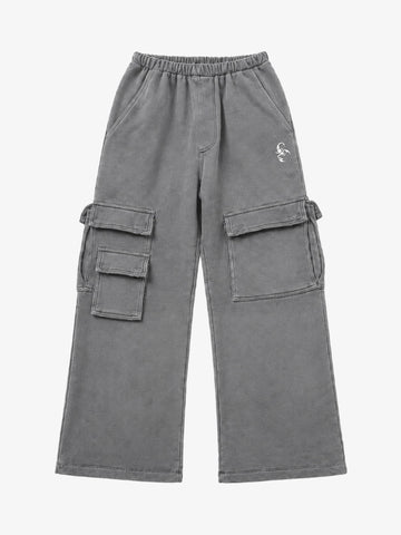 Washed Wide-Leg Sweatpants
