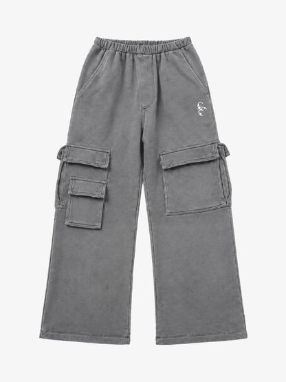 Washed Wide-Leg Sweatpants