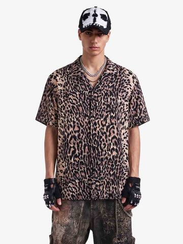 Cyber Punk Leopard Print Hawaiian Shirt