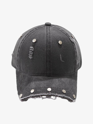 Distressed Rivet Detail Cap