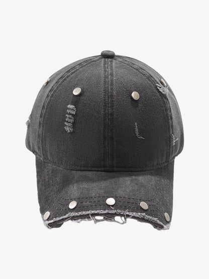 Distressed Rivet Detail Cap