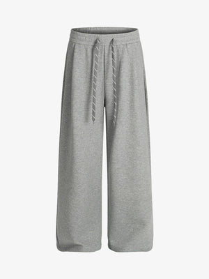 Drawstring Wide Leg Relaxed Sweatpants 