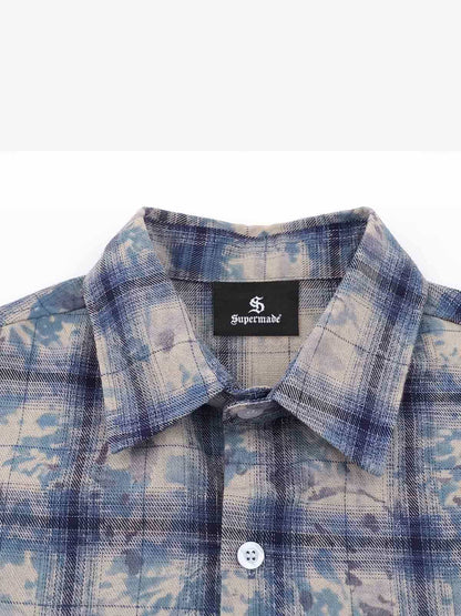 Plaid Graphic Short-sleeved Shirt