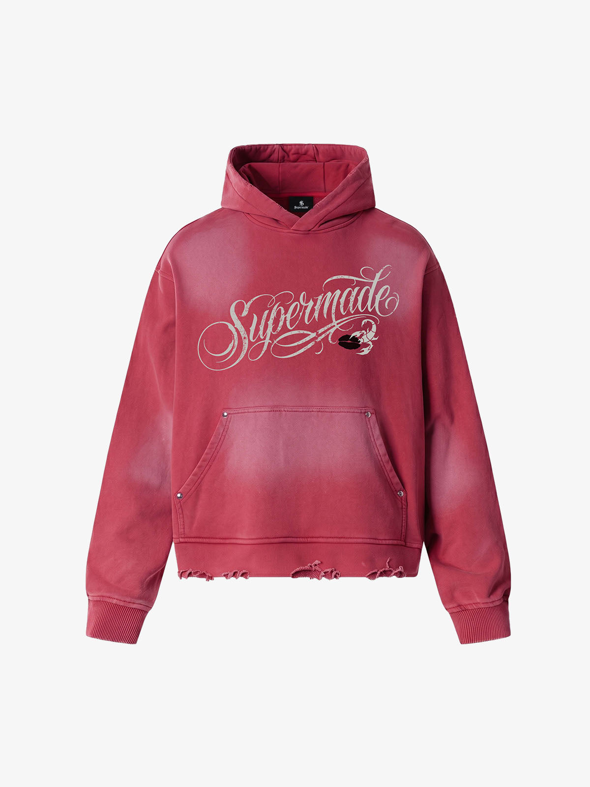 Distressed Oversized Hoodie with Vintage Graphic Print