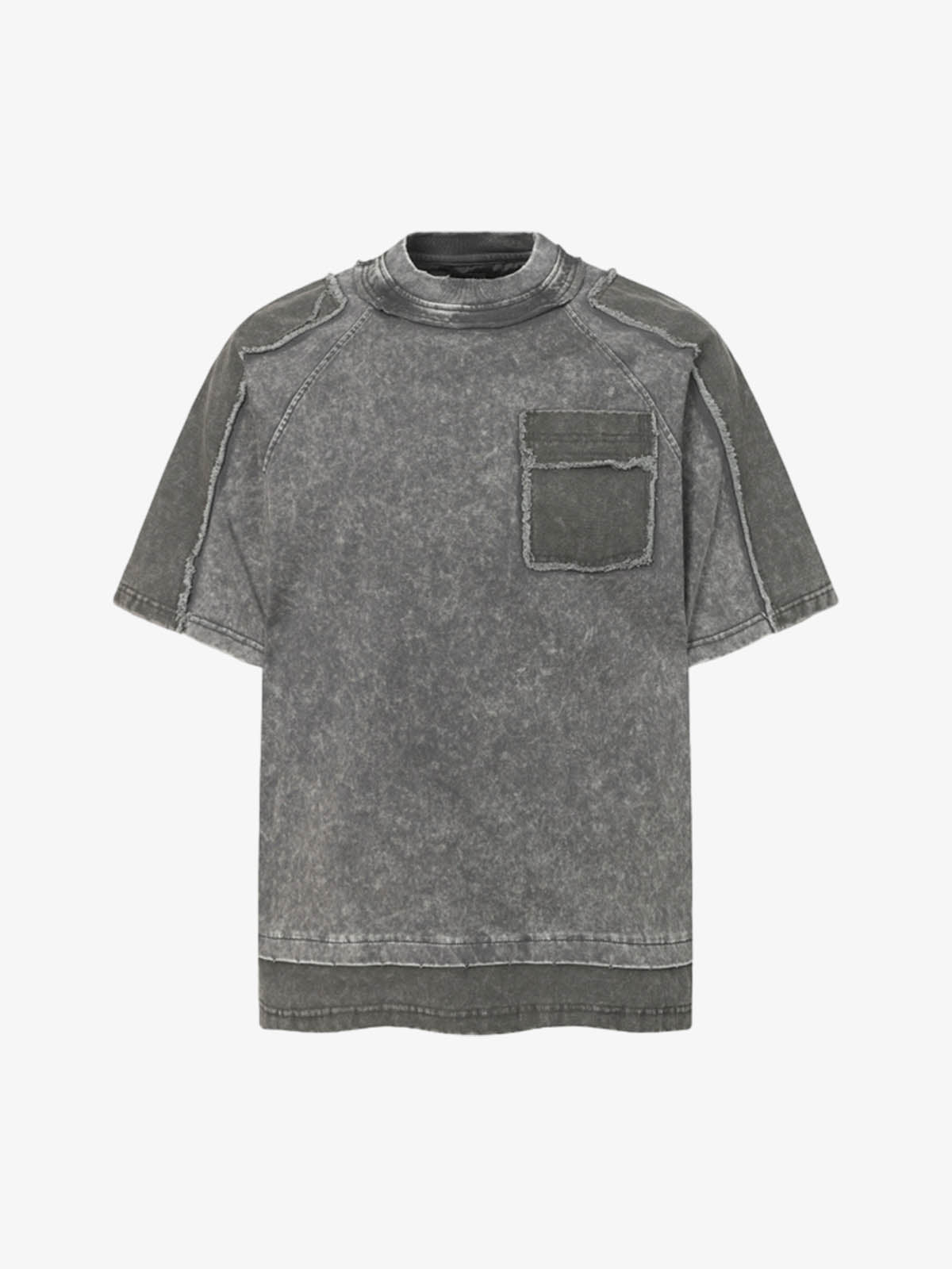 Exposed Seam Washed T Shirt