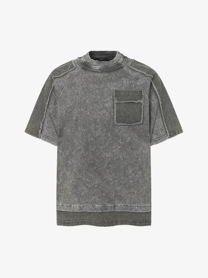 Exposed Seam Washed T Shirt