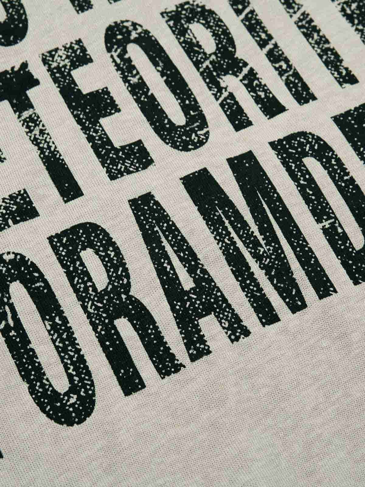 Vintage Grunge Text Print Henley Long Sleeve T-Shirt 