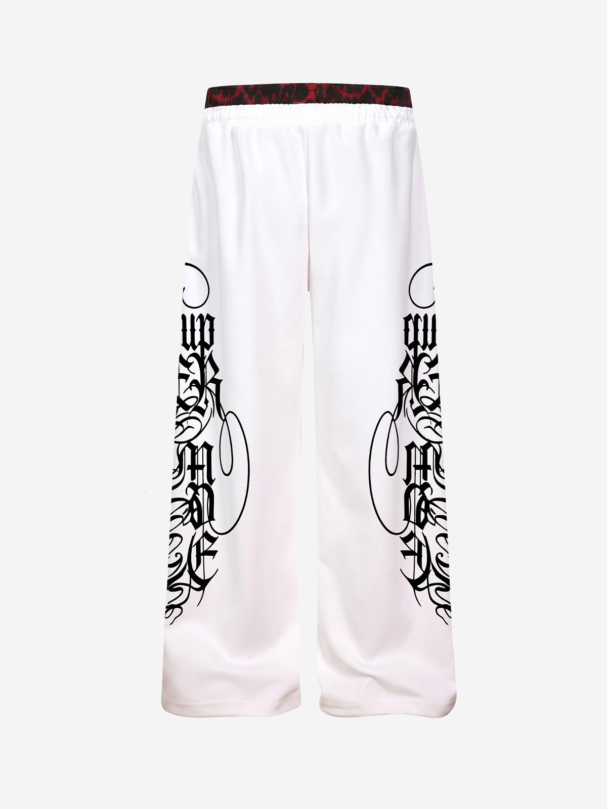 Contrast Leopard Patchwork Casual Pants