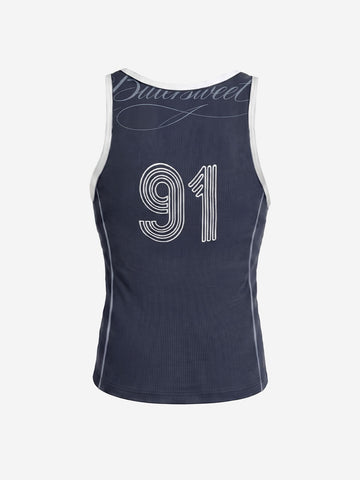 Number Logo Color Block Vest