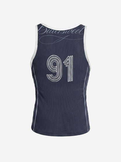 Number Logo Color Block Vest