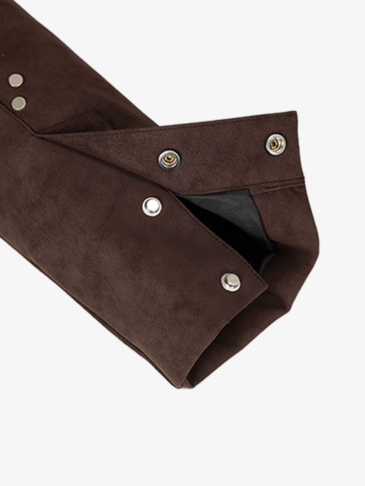 Suede Studded Zip Up Jacket 