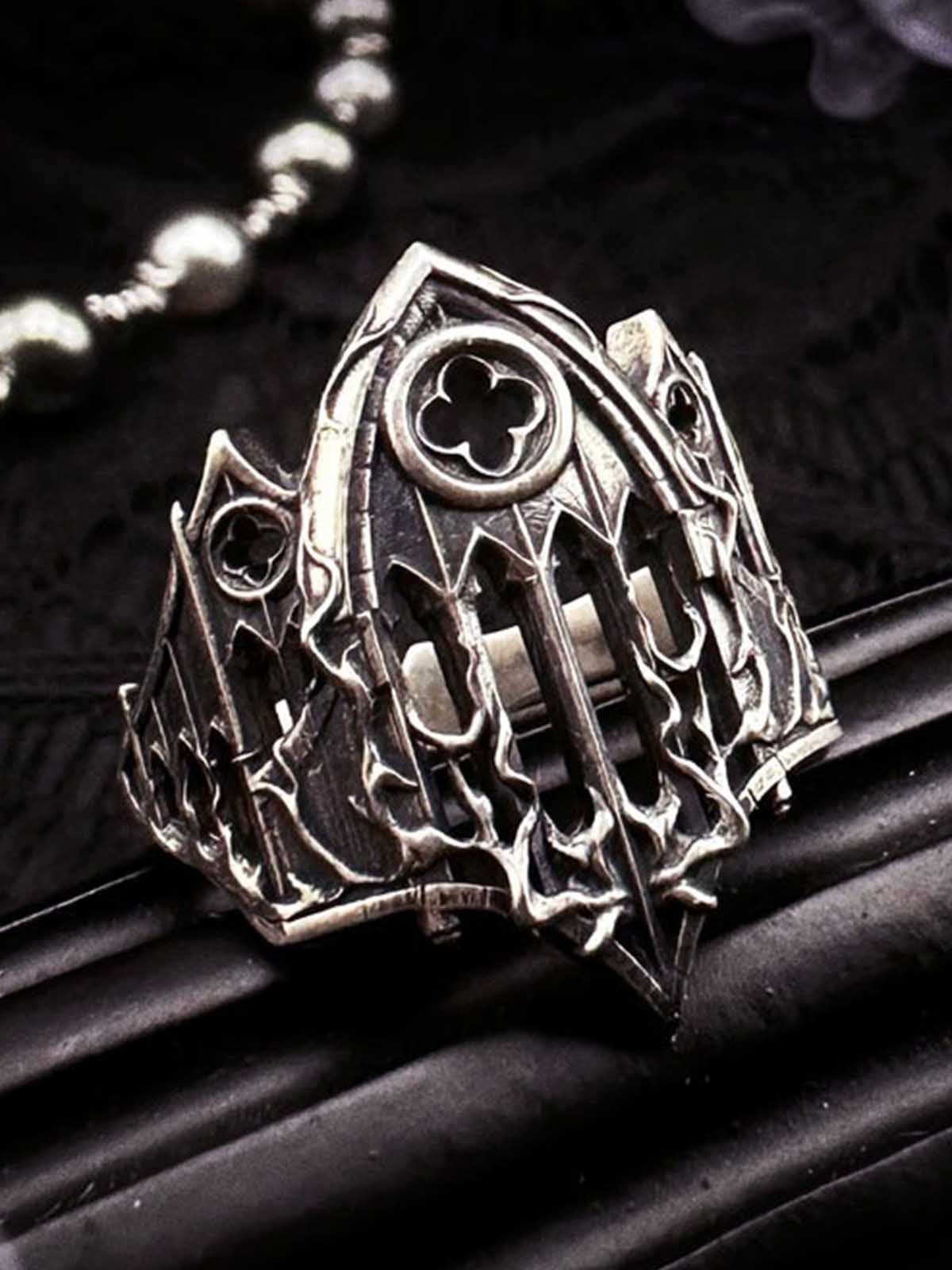 Gothic Armor Open Ring Adjustable 