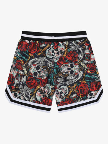 Retro Mesh Drawstring Basketball Shorts