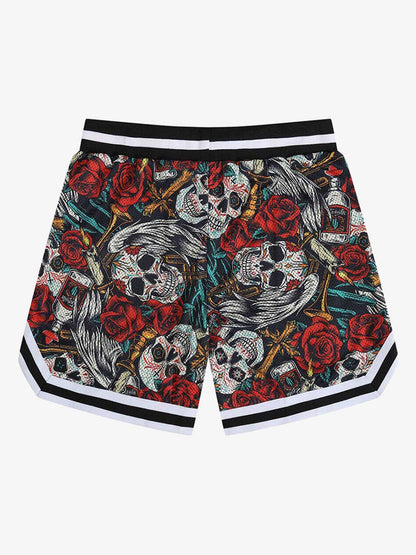 Retro Mesh Drawstring Basketball Shorts