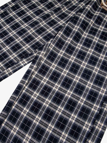 Super Soft Cotton Flannel Pajama Pants – Wide-Leg Plaid Lounge Pants