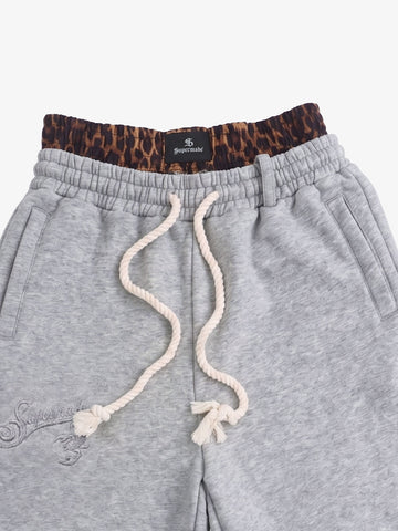 Logo Embroidery Double Waist Shorts