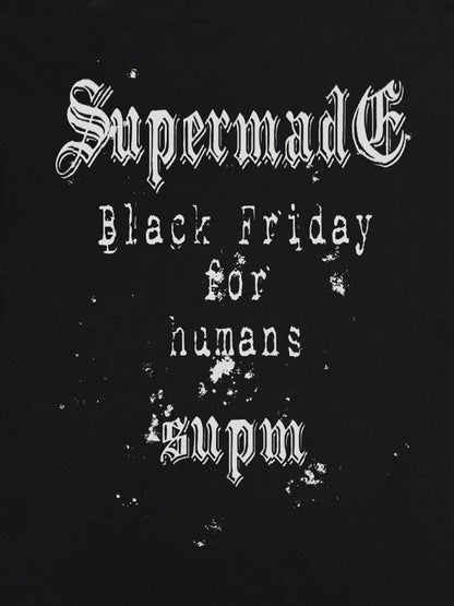 Gothic Skull Spiderweb Graphic T-Shirt 