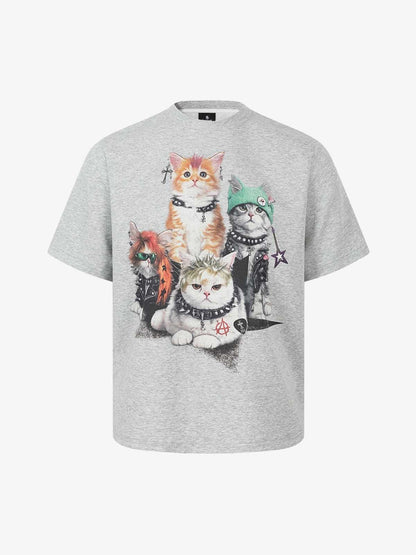 Punk Cats Graphic T-Shirt 
