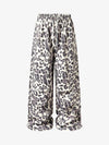 Leopard Print Pleated Drawstring Pants
