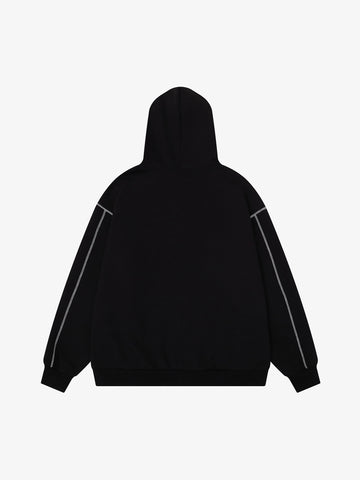 Logo Embroidered Zip Hoodie
