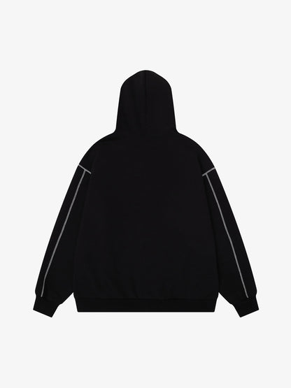Logo Embroidered Zip Hoodie