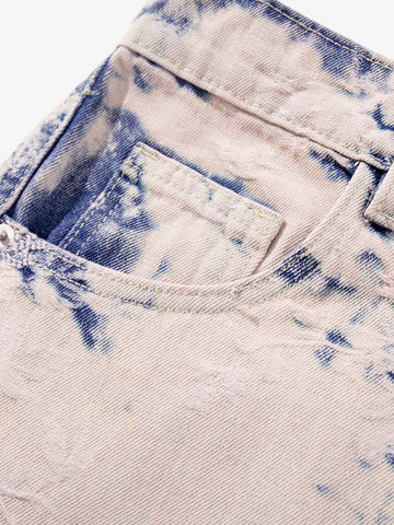 Vintage Ombré Acid Wash Wide-Leg Jeans 
