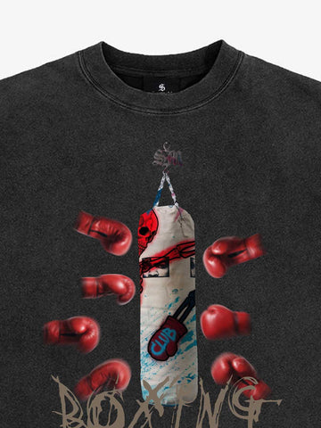 Distressed Boxing Graphic Tee