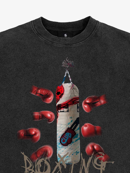Distressed Boxing Graphic Tee