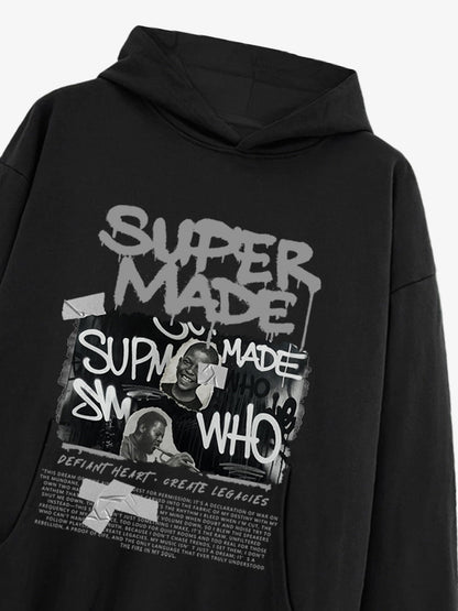 Trendy Retro Graffiti Character Hoodie 