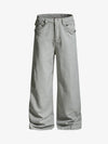 Cross Buckle Strap Wide Leg Pants