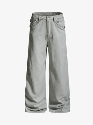 Cross Buckle Strap Wide Leg Pants