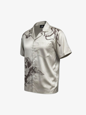 Cupid Angel Sketch Cuban Shirt