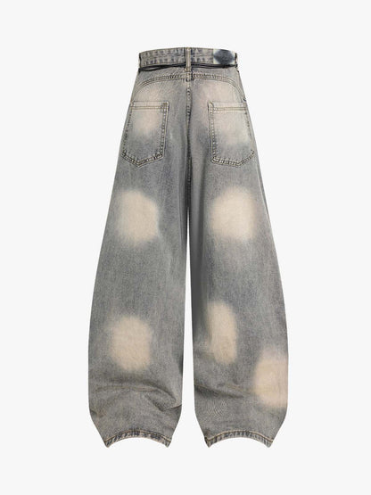 Pleated Scimitar Jeans